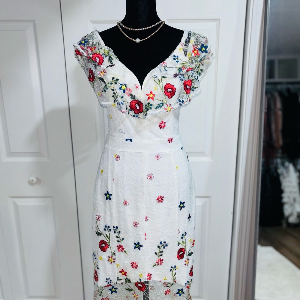 Nikibiki Red and Blue Flutter Sleeve Sundress